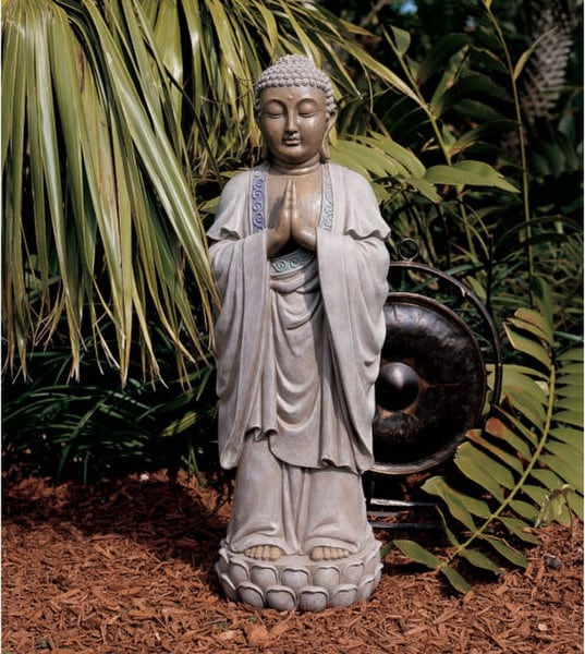 Enlightened Buddha Garden Sculpture Statue Asian Artwork Statuary